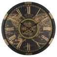 thumbnail image 3 of SEI Ephersyn 32" Gear Wall Clock, Black/Gold, 3 of 5