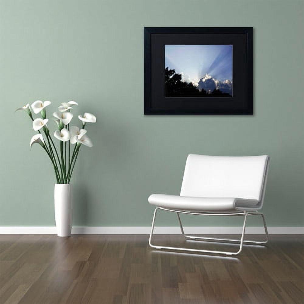 Trademark Fine Art "Inspirational Sky" Canvas Art by Kurt Shaffer Black Matte, Black Frame