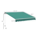 thumbnail image 3 of Outsunny 10’x8’ Manual Retractable Waterproof  Awning, 3 of 10