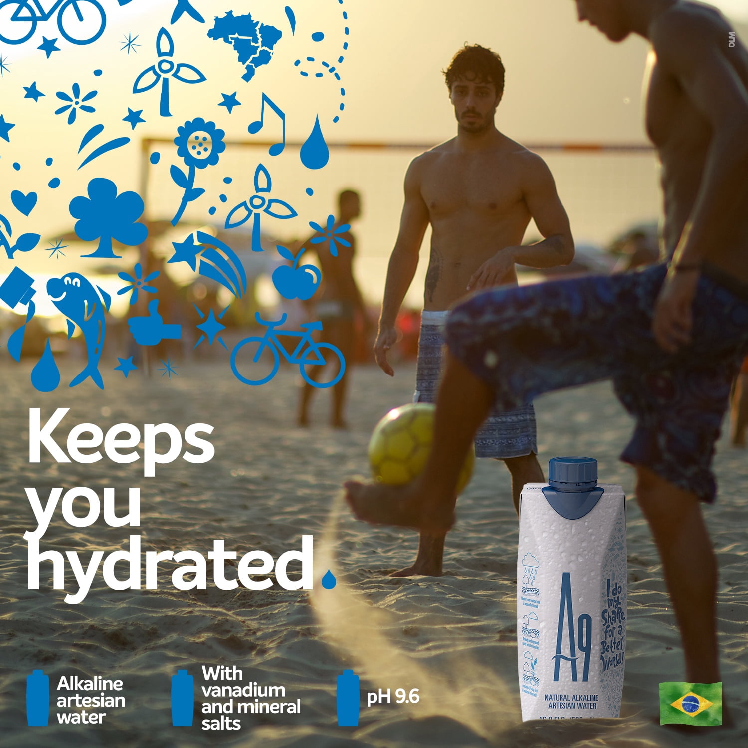 A9 ALKALINE WATER 500ML 16.9 FL OZ TETRAPACK