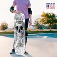 thumbnail image 4 of 31"x8" Intricate Black White Skull Roses Thorny Complete Skateboards for Beginners, Double Kick 7 Ply Maple Deck Skateboard with Wheels, Gifts for Kids Teens, 4 of 8