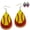 Red & Gold, variant on - Cheer Mom Earrings - Softball Jewelry for Women (Royal Blue & Snow)