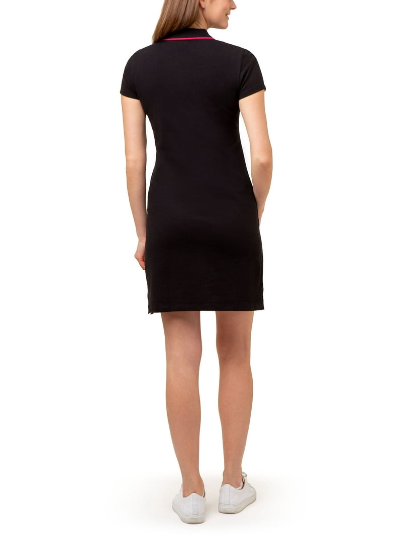 U.S Polo Assn Women's Tipped Polo Dress - Walmart.com