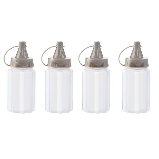 Sywqhk Dispensador de condimentos de especias de salsa de botella de especias transparente de 4 piezas (Squeeze) Sywqhk Para estrenar