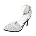 thumbnail image 3 of Sandalias de Tacón Alto CUTICAT para Niños Accesorio Fotográfico Regalo para Muñeca Modelo de Tacones Altos Plata, 3 of 8