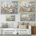 thumbnail image 4 of Designart "Cool Tone Floral Collection IV" Seasonal Flowers Floater Framed Canvas Wall Art, 4 of 5