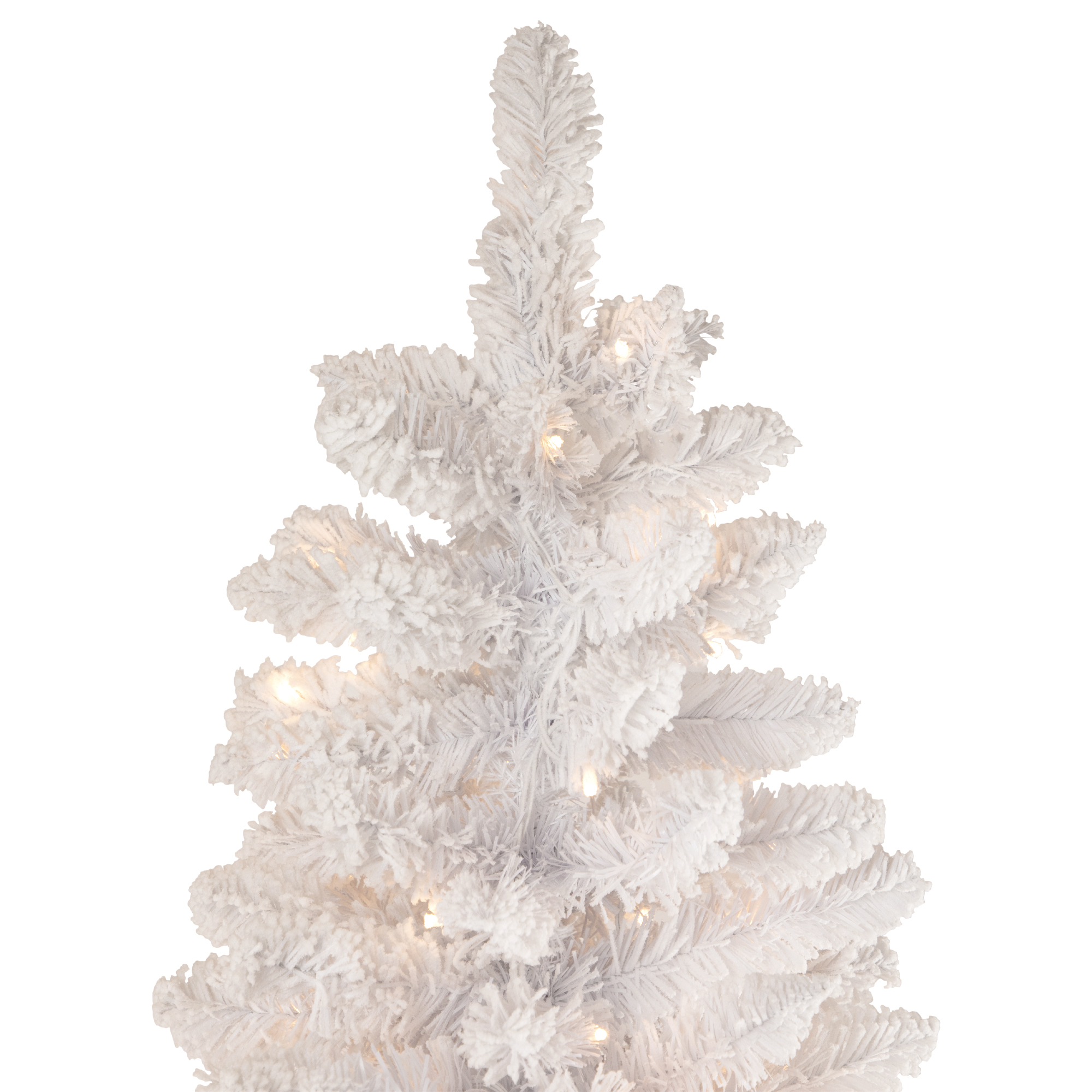 Northlight 6.5' Pre-Lit Medium Flocked Norway Pine Artificial Christmas Tree Warm White LED Lights