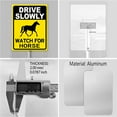 thumbnail image 5 of Soliyoahee Drive Slowly Watch For Horse Yard Sign with Stake 4.6x6inch Rustproof Aluminum Lawn Decorations Animal Sign for Outdoor Road Street Garden Decor, 5 of 5