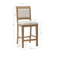 thumbnail image 6 of Linon Findley 26" Mid Back Indoor Wood Counter Stool, Gray wash/Natural Stripe, 6 of 11