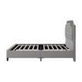 thumbnail image 6 of Dawn Whisper Full Size Upholstered Bed with Ruched and Button Tufted Headboard, Gray, 6 of 8