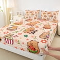 thumbnail image 4 of Erosebridal Kawaii Capybara Bed Sheets,Cute Flowers Floral King Sheets For Girls Kids 4pcs, 4 of 6