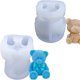 thumbnail image 1 of Molde de silicona de oso 3D de 2 piezas, molde de silicona de oso, molde de resina de oso 3D utilizado para hacer cubitos de hielo en forma de oso, chocolates y dulces (5,3*4,3*3,7 cm/4,2*3,9*5,4 cm), 1 of 5
