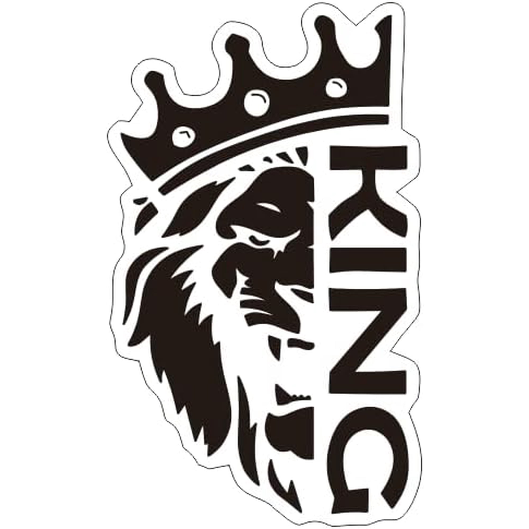 Rasta Lion Sticker – Jah King Square Bumper Decal, 3x3" Or 5x5", Vinyl