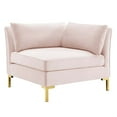 thumbnail image 4 of Modway Ardent 4-Piece Performance Velvet Sectional Sofa in Pink, 4 of 10