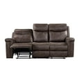 thumbnail image 4 of New Classic Furniture Quade Polyester Fabric Sofa with Dual Recliner in Mocha, 4 of 9