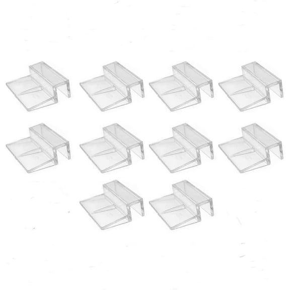 10pcs 12mm Clear Acrylic Aquarium Glass Cover Clip Aquarium Lid Clips Clamp Fish Tank Cover Holder Acrylic Support Holder Best for Aquarium Fish Tank