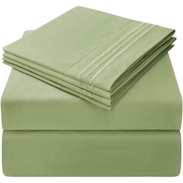 Twin XL Fitted Sheets 2 Pack For Dorm Beds Adjustable Deep Pocket 1800