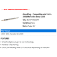 thumbnail image 2 of Glow Plug - Compatible with 2005 - 2006 Mercedes-Benz E320, 2 of 2