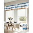 thumbnail image 2 of Vintage Blue Window Valance, Brown Wood Grain Mottled Texture Abstract Art 2 Pack Decorative Curtain for Small Windows, Light Filtering Valance with 3” Rod Pocket, 42"W x 12"L, 2 of 9