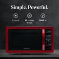 thumbnail image 3 of Farberware Stainless Steel Countertop Microwave Oven with Child Lock, 1.1 Cu Ft Red, 3 of 8