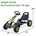 thumbnail image 3 of Costway Go Kart 4 Wheel Pedal Powered Kids Ride On Toy w/ Adjustable Seat Green, 3 of 11