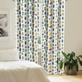 thumbnail image 2 of Ambesonne Watercolor Curtains, Colorful Insects, Pair of 28"x95", Multicolor, 2 of 5