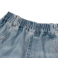 thumbnail image 5 of Aezemi Girls Distressed Denim Shorts, Kids Knee Length Bermuda Ripped Shorts, Elastic Waist Casual Outer Jean Bottoms with Pockets for Big Girls 8-9 Years, 5 of 8