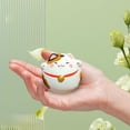 thumbnail image 3 of Mini Tumbler Toy Desktop Toys Small Animals Decorations Ceramic Cat Statue Figurines Kitty Sculpture for Dresser Living Room Tabletop, 3 of 7