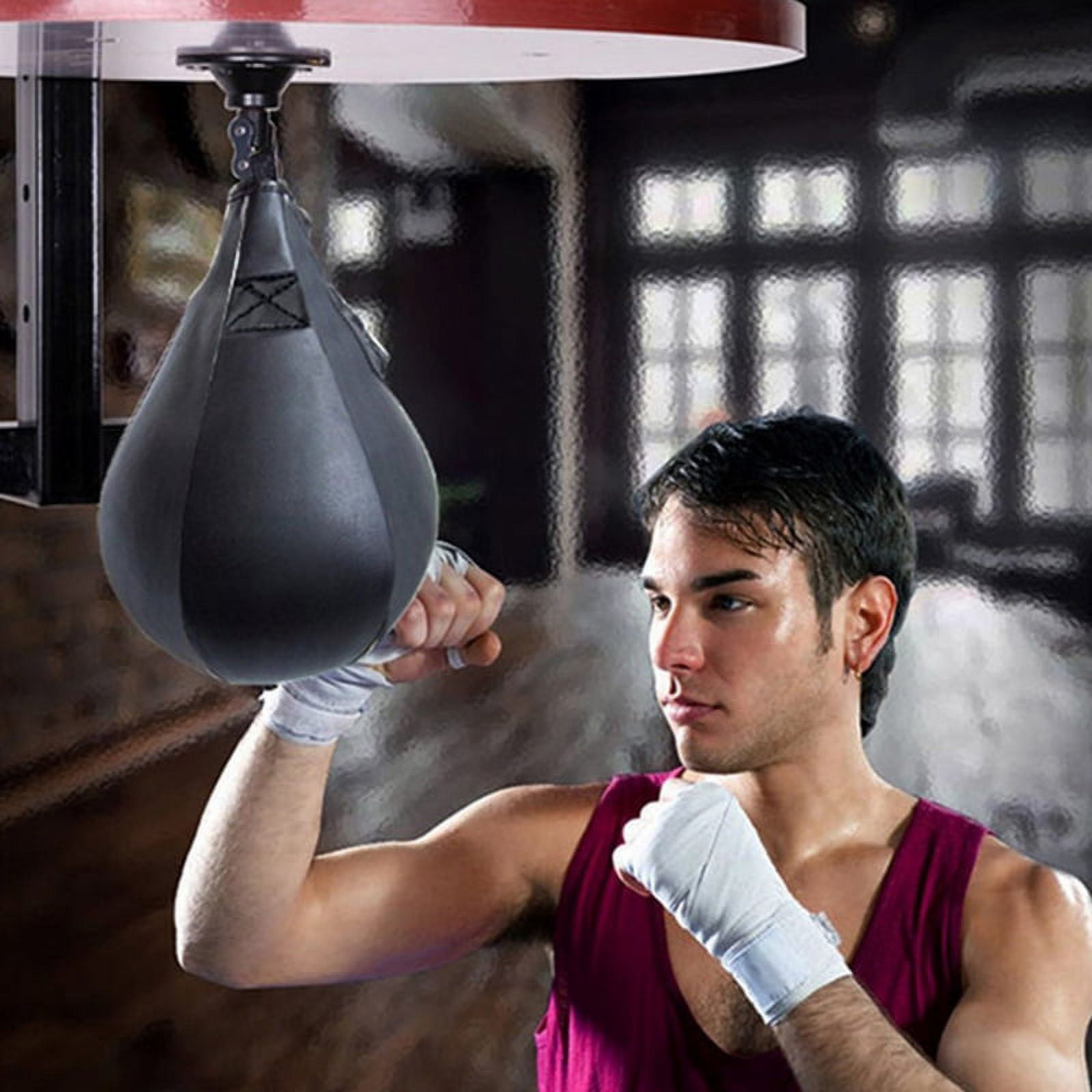Geloo Professional Sandbags Punch Bag Speedbag Training Speed Ball Fitness Boxing Speed Bag Accessory black Black