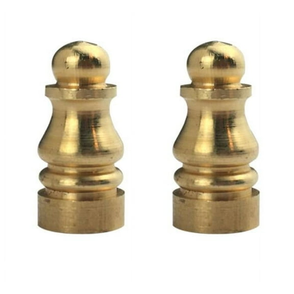 TWDRTDD Finial for Lamp Shades,2 Pack Chess-Designed Finials Decoration,Tapped 1/4-27, Brass