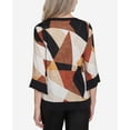 thumbnail image 5 of Alfred Dunner Womens  V-Neck Patchwork Top, 5 of 6