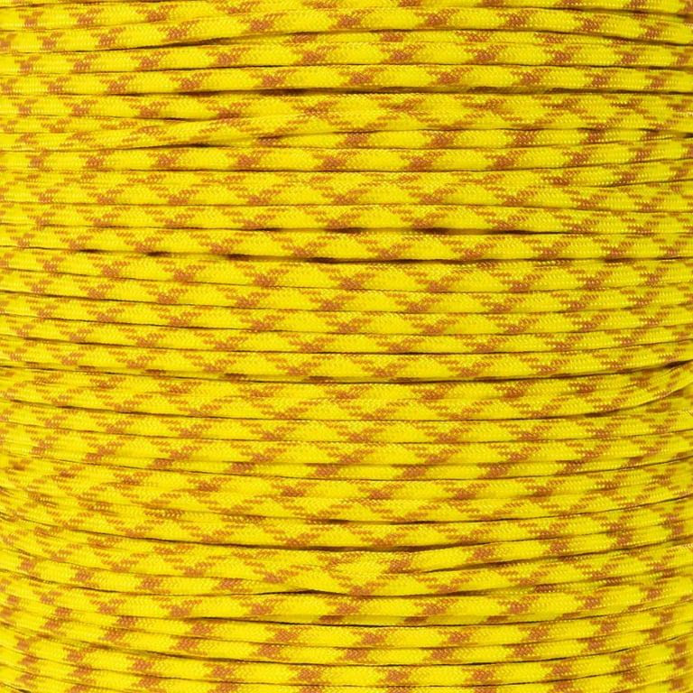 Paracord Planet Blend Pattern Type III 550 Paracord Vibrant Color Selection Available in 10, 25, 50, 100, 250, and 1000 Feet, Yellow