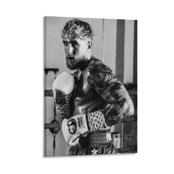 Wrestle Boxing Jake Paul Grapple Poster 1 Canvas Wall Art Print For Room Aesthetic And Decor Poster For Bedroom Office Home Dorm Kitchen Bathroom Decor