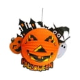 thumbnail image 1 of Farol de Halloween para decoración del hogar, artículos versátiles para fiestas, adorno con diseño de escena adorable Calabaza 33cmx30cm, 1 of 9