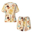 thumbnail image 5 of Wukai Summer Travel Women's Pajama Set,Short-Sleeve Top and Shorts with Elastic Waistband and Pockets for Loungewear, Yoga, and Casual Wear-Large, 5 of 8