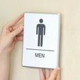 thumbnail image 5 of M&T Displays Aluminum Restroom Bathroom Sign Silver 6x8 with Braille for Office Business Restaurant, 5 of 8