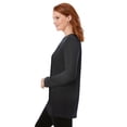 thumbnail image 2 of Woman Within Plus Size Perfect Long-Sleeve Crewneck Tunic, 2 of 6