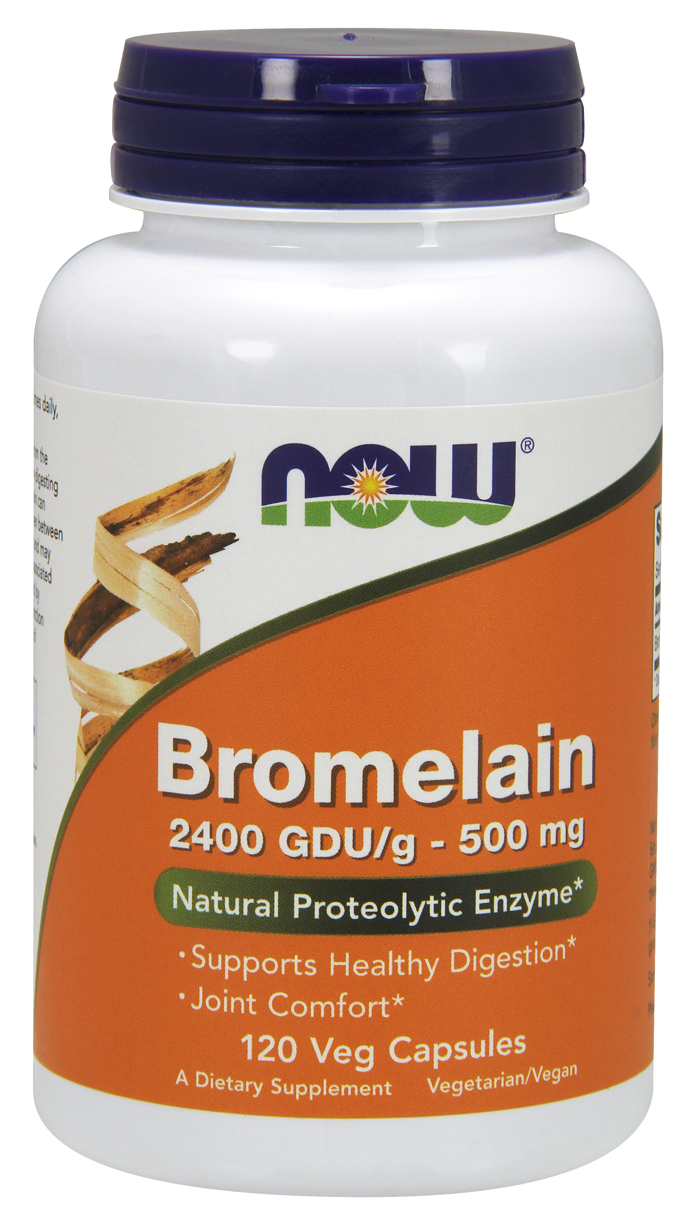 NOW Supplements, Bromelain (Natural Proteolytic Enzyme)500 mg, 120 Veg