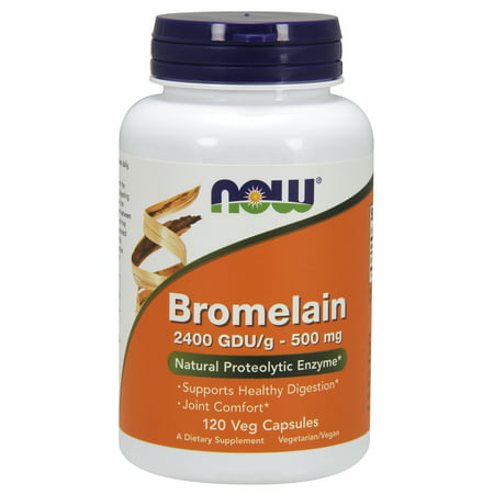 NOW Supplements, Bromelain (Natural Proteolytic Enzyme)500 mg, 120 Veg