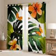 thumbnail image 2 of Castle Fairy Flying Butterflies Boy Girl Blackout Curtains Set of 2 (52x84 Each),Chic Floral Flowers Window Curtains,Tropical Plants Curtains and Drapes,Lightweight Room Decor, 2 of 6