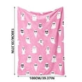 thumbnail image 5 of Halloween Cute Cartoon Ghost Flannel Throw Blanket 50x60 Inch, Soft Plush White Ghost Festive Blanket for Couch Sofa Bed, Cozy Lightweight Home Decor Gift for Kids Adults, 5 of 6