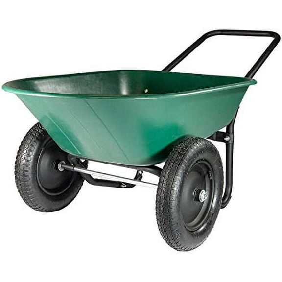 Green Thumb 70008 2 Wheel Poly Wheelbarrow