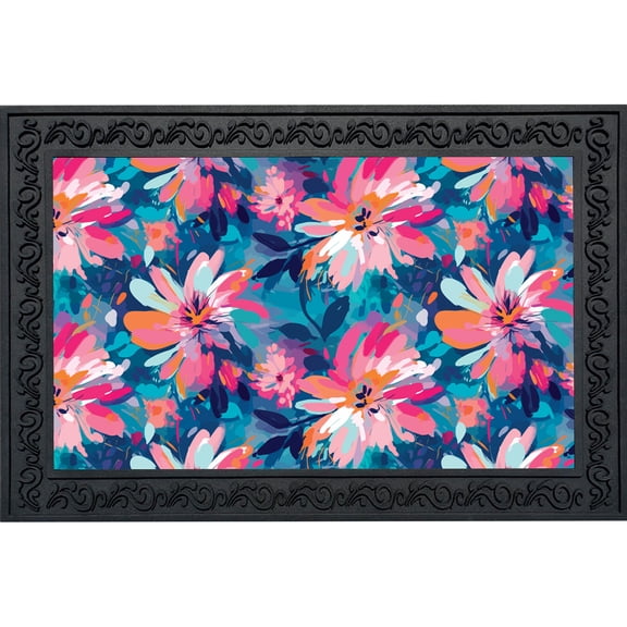 Briarwood Lane Everyday Doormat 30x18 Indoor Outdoor Abstract Floral Doormat