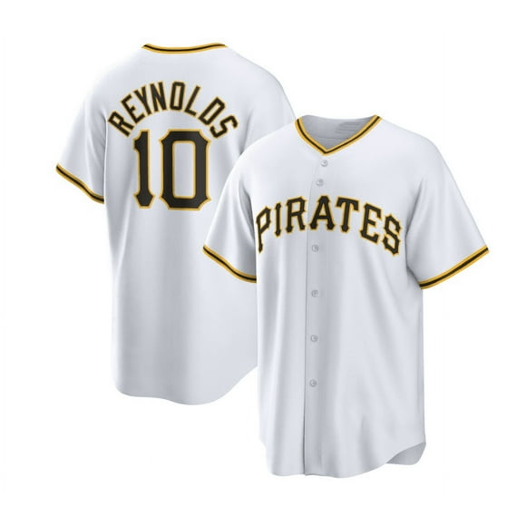 Pittsburgh Hommes Pirates Maillot de Baseball REYNOLDS 10 HAYES 13 CRUZ 15 Nom de Joueur Adulte Réplique