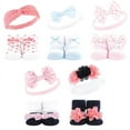 thumbnail image 2 of Hudson Baby Infant Girl 20Pc Headband and Socks Giftset, Pink Blue Pink Navy, One Size, 2 of 3