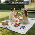 thumbnail image 4 of Coastal Nautical Outdoor Rug 3x5 Ft - Reversible Patio Rug Outdoor Camping Rugs, Summer Ocean Octopus Starfish Grey Wave Indoor Outdoor Area Rugs, Non-Slip Outdoor Carpet Runner for Deck/Porch, 4 of 8