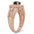 thumbnail image 2 of Dazzlingrock Collection 1.25 Carat (ctw) 14K Black & White Diamond Halo Bridal Engagement Ring 1 1/4 CT, Rose Gold, Size 5.5, 2 of 4