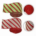 thumbnail image 2 of 2 Rolls Christmas Ribbon Christmas Ornaments Striped Webbing Party Ribbon, 2 of 7