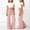 Pink, variant on Girls Foldable Waist Pleated Yoga Pants Pure Color Wide Leg Loose Casual Trousers For Everyday Comfort Tween Kids Summer Soft Comfy Cute Basic Pants