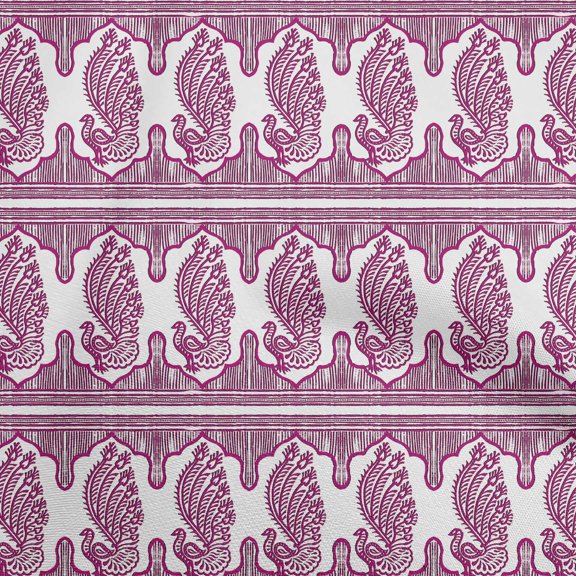 oneOone Georgette Viscose Fuschia Pink Fabric Block Quilting Supplies Print Sewing Fabric By The Yard 42 Inch Wide-ZZ